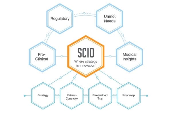 The Strategic Clinical Innovation Organization (SCIO) concept developed by BBCR was designed specifically to help pharmaceutical innovators address the concerns and maneuver around evolving challenges. SCIO allows for time and cost efficiencies, and risk mitigation.